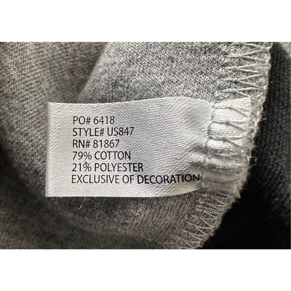 U.S. Polo Assn. Women’s Gray Active Cropped Long Sleeve Sweatshirt Size Small - Picture 7 of 8